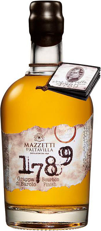 Mazzetti  d'Altavilla 1789 Grappa Barolo Bourbon Cask Finish 0,5 Liter 43 % Vol.