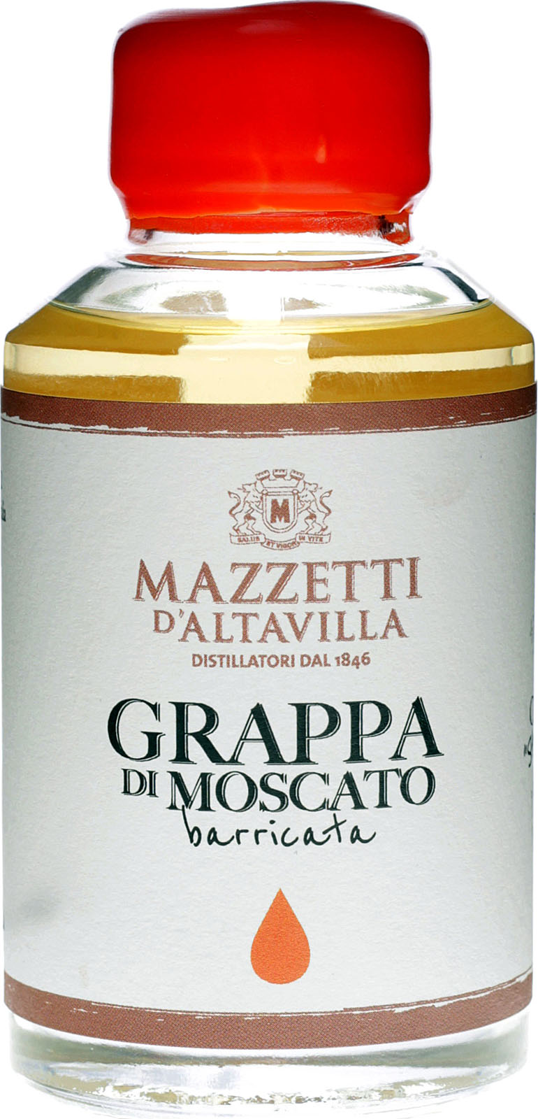 Mazzetti d Altavilla Grappa Moscato Barricata 0,1 Liter 43 % Vol.