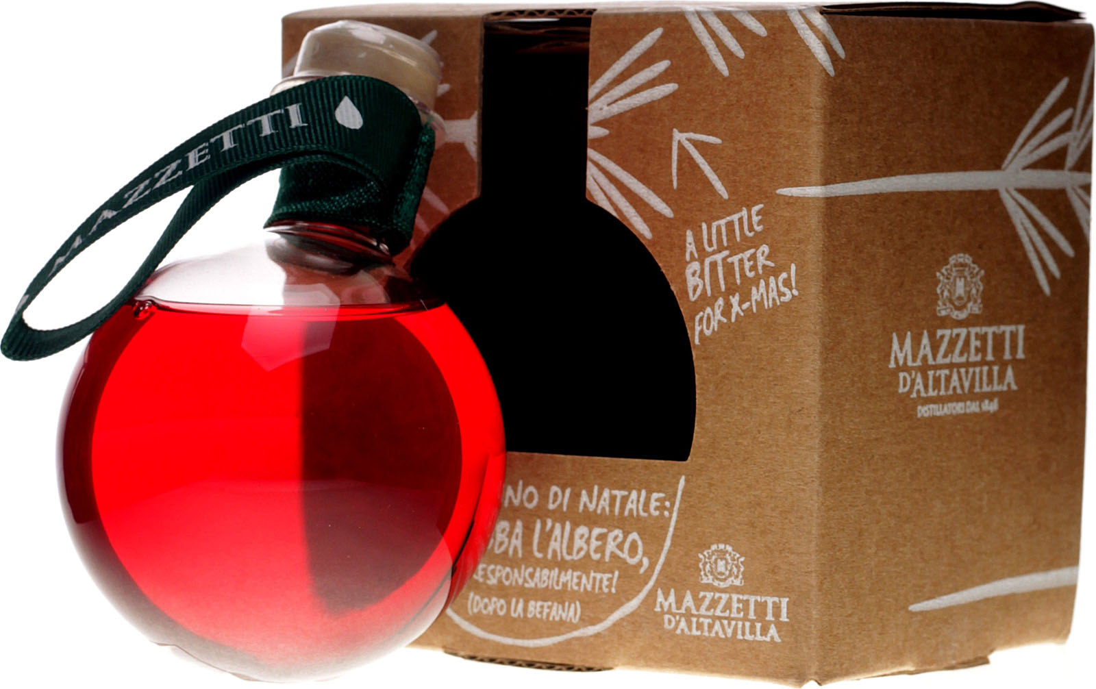 Mazzetti d Altavilla IL BITTERINO DI NATALE Weihnachtskugel 0,1 Liter 25 % Vol.