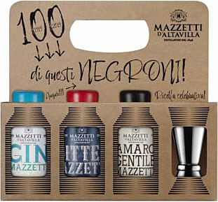 Mazzetti d'Altavilla Negroni Set 3 x 100 ml + Barma� 32,33 % Vol.